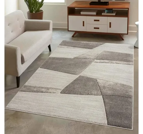 carpet city Teppich Kurzflor Braun - 120x170 cm - Moderne Teppiche für Wohnzimmer, Schlafzimmer und Esszimmer mit einzigartigem 3D-Effekt. Strapazierfähig und pflegeleicht, ideal für jeden Raum!