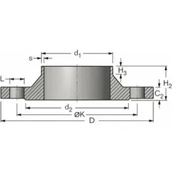 Vorschweißflansch PN16 DN100 114,3 mm EN1092-1 Typ11