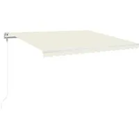 vidaXL Automatische Markise mit LED und Windsensor 450x350cm - Markise für Balkon und Terrasse, mit einziehbarem Design, UV- und wasserbeständigem Stoff, und Fernbedienung für einfachen Betrieb.