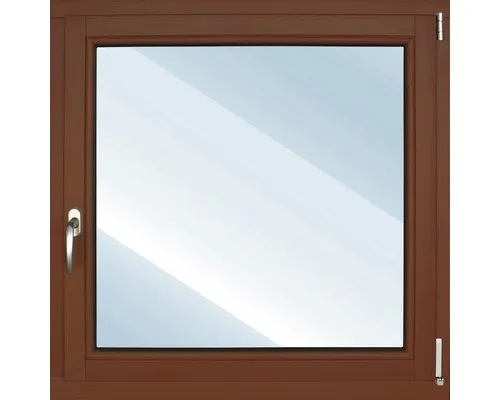 Produktbild ARON Basic Holzfenster Kiefer lackiert S30 kastanie 1000x1000 mm DIN Rechts