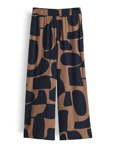 OPUS PANTS Damen Wide Leg Pants | MALOTTA Echo Culotte aus nachhaltiger ECOVERO™ Viskose Coal Blue, 42