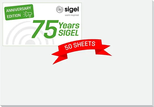 sigel Papier-Schreibunterlage blanko weiß 595 x 410 mm 50 Blatt