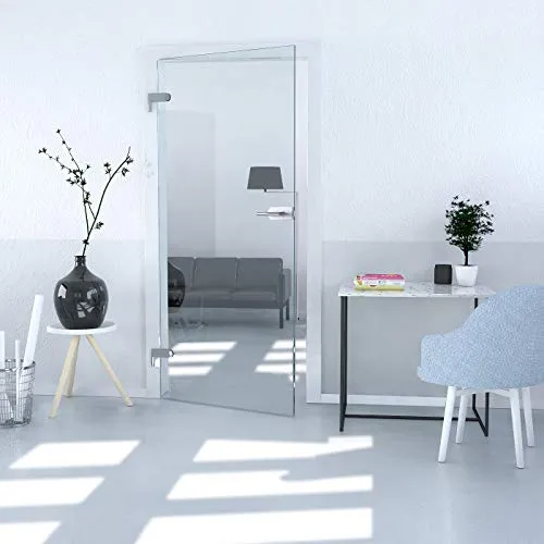 Duradoor Ganzglastürblatt in klar 2097 mm x 709 mm x 8 mm DIN ESG Badtür Innentür Schwenktür Schwingtür Schwebetür