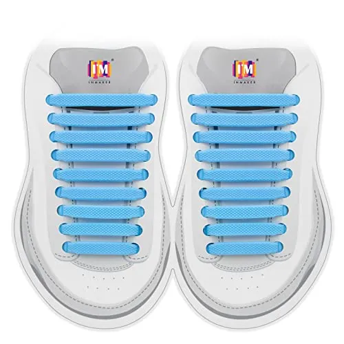 INMAKER Silikon Schnürsenkel Ohne Binden, Elastische Schnürsenkel für Kinder und Erwachsene, Gummi schnürsenkel für Sportschuhe und Laufschuhe