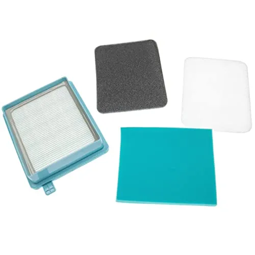 vhbw Filter-Set kompatibel mit Philips PowerPro Active FC8673, FC8674 Staubsauger - 4X Filter (Abluft-Filter, HEPA-Filter, Motoreinlassfilter)