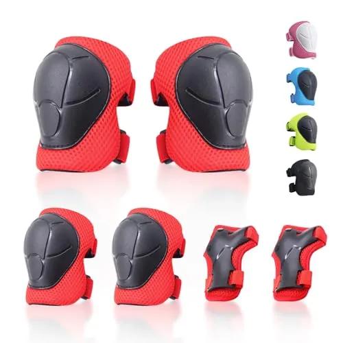 NEOVSUNY Kinder Schützer Set - Inliner Schonerset Schutzausrüstung mit Knieschoner, Ellenbogenschoner für Rollschuhe, Skateboard, Roller Skaten - Outdoor Sport Protektoren
