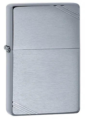 Zippo 230 60001167 Classic Vintage Brushed Chrome Feuerzeug, Messing, One Size
