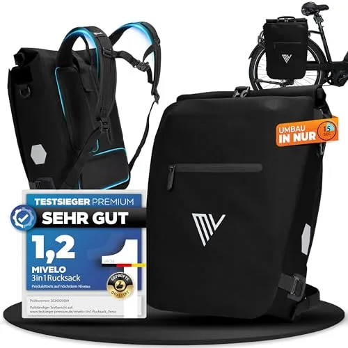 MIVELO 3in1 Fahrradtasche für Gepäckträger von MIVELO