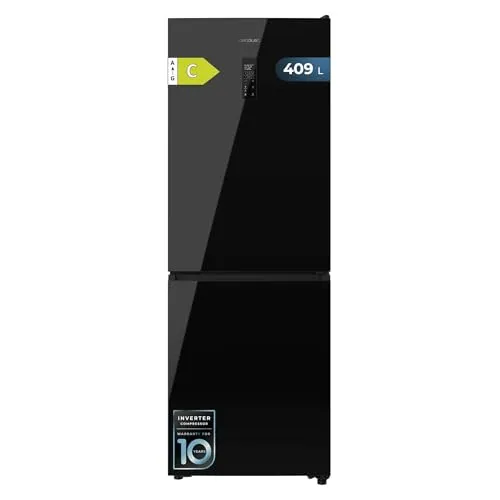 Cecotec Bolero CoolMarket Combi 409 Black Glass Kühlschrank