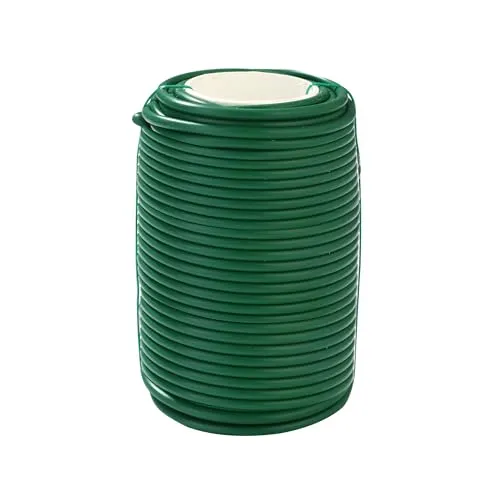 Nuangoo 3,5 mm x 20 m Pflanzendraht Gummiert,Gartendraht Gummiert,Bindedraht Ummantelt,Stabiler Metalldrahtkern,zum Binden von Weinreben,Kletterpflanzen und Blumen