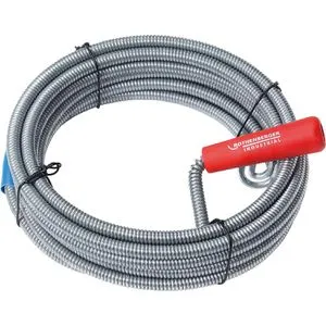 Rothenberger Industrial Abflussreiniger - Reinigungsspirale mit Rückholbohrer 10m, hochflexibel aus Federstahl für effektive Rohrreinigung bis 100 mm