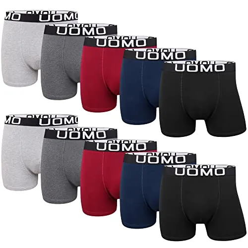 L&K Boxershorts 1116 (10er-Pack) Herren aus Baumwolle - Bequeme Herren Boxershorts im praktischen 10er-Pack, aus weicher Baumwolle für optimalen Tragekomfort. Erhältlich in verschiedenen Farben, ideal für den täglichen Gebrauch.