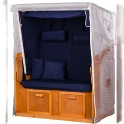 Mr. Deko Strandkorb Schutzhülle - Basic PVC Zweisitzer Größe M - Schutzhülle für 2-Sitzer Strandkorb, schützt optimal vor Witterungseinflüssen mit atmungsaktivem Material und praktischen Reißverschlüssen für einfachen Zugang.