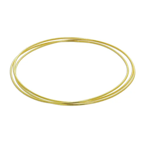 Sterlingsilber getaucht Gold Dreifach Stapel Armreif