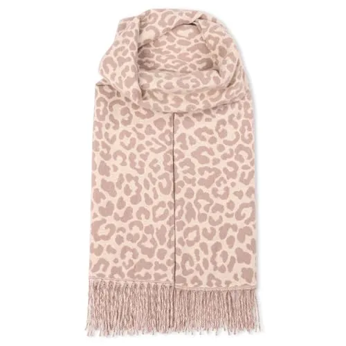 malito Damen Modeschal - Weicher XXL Viskosemix Kaschmir Schal - Schals für Damen, luxuriöses Material mit modernem Leo-Print für stilvolle Akzente in der kalten Jahreszeit.