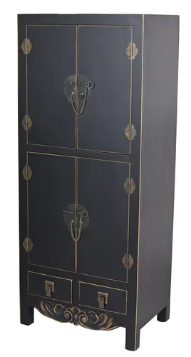 Chinesischer Hochzeitsschrank Hochschrank Schwarz Kommode Schrank China Möbel