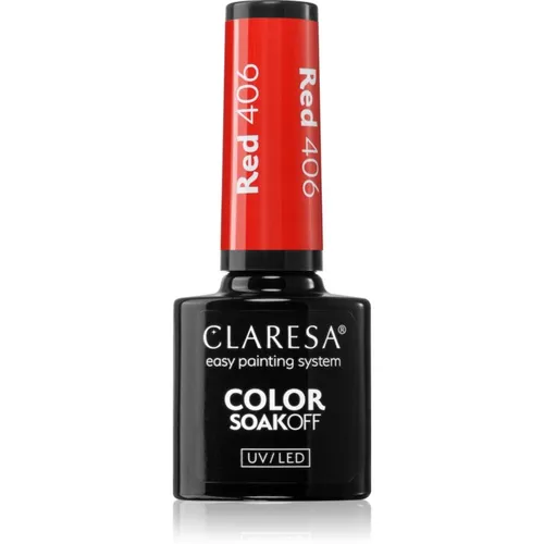 Claresa SoakOff UV/LED Color Rainbow Explosion Gel-Nagellack Farbton Red 406 5 g