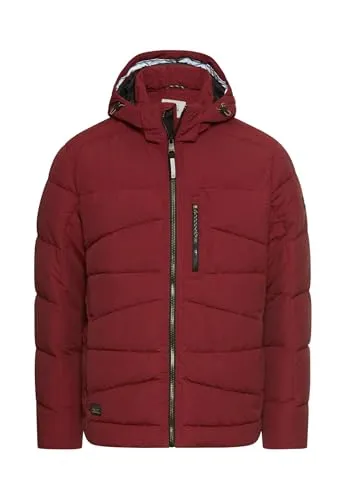 camel active Herren Winterjacke mit Abnehmbarer Kapuze Bernsteinrot - Funktionsjacke mit wärmender Wattierung ohne Daunen, abnehmbarer Kapuze für flexible Outfits und Regular Fit, ideal für kalte Tage.