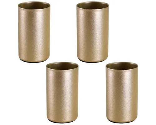 matches21 HOME & HOBBY Kerzenhalter Magnet Stabkerzen-Halter 4er gold Metall Kerzen-Ständer 2,3 cm (4 St), Magnetische Adventskranz Kerzen-Tablett Kerzenhalter Tischdeko