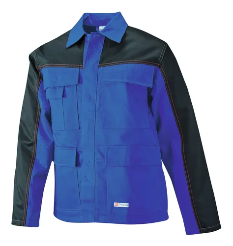Planam Schweißerjacke Weld Shield Größe 60 - Funktionsjacke in kornblau/schwarz, bietet hervorragenden Schutz beim Schweißen und sorgt für optimale Bewegungsfreiheit.