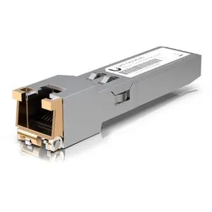 Ubiquiti SFP+ auf RJ45 Transceivermodul - Transceiver & Konverter, ermöglicht eine schnelle und zuverlässige Verbindung über Kupferkabel bis zu 10 Gbit/s für flexible Netzwerklösungen.