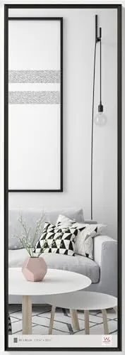 Walther Design Bilderrahmen schwarz 30 x 90 cm - Wand- & Tischbilderrahmen mit 12 mm halbrundem Kunststoffprofil, vielseitig einsetzbar mit Aufsteller und Ösen für Hoch- und Querformat. Perfekt für Ihre individuellen Fotoarrangements.