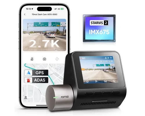 70mai A510 Dashcam: 2,7K Autokamera mit WLAN und GPS