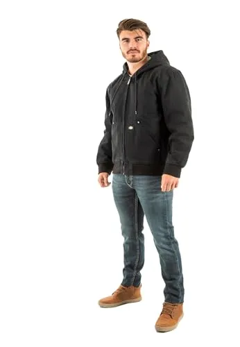 Dickies Herren Hilham Canvasjacke Mit Kapuze, Black, L