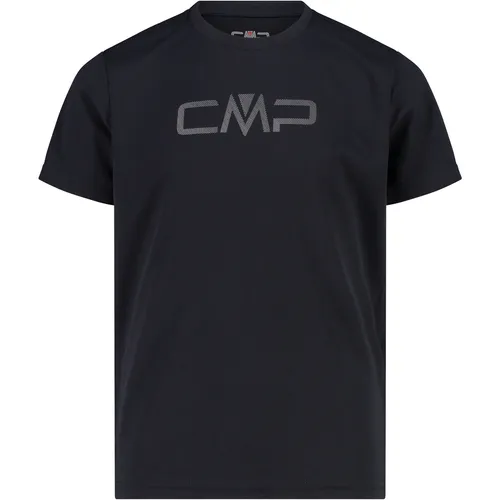 CMP Kinder Boys Funktions Print T-Shirt (Größe 110, schwarz)