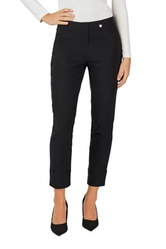 Robell Style BELLA09-7/8 Stoffhose Damen high Waist - Bequeme Power Stretch Hose mit Gesäßtaschen - Die Bella 09 kombiniert High-Waist-Schnitt und gerade Passform für optimalen Tragekomfort. Das hochwertige Powerstretch-Material sorgt für Bewegungsfreiheit und Langlebigkeit. Ideal für Alltag und Büro.