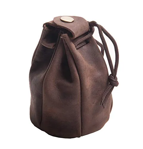 ANDERS Lederbeutel Tabakbeutel Tabaktasche Schmuckbeutel Schnürbare Mittelalter Beutel Zugbeutel aus ECHT-Leder
