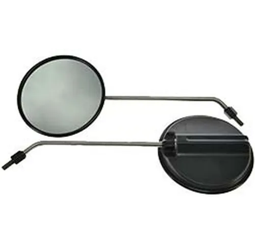 2x Rückblickspiegel ø 120 mm, Gewinde M8, Spiegelarm Edelstahl, rechts u. links