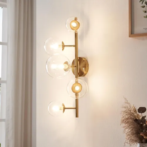 Wandleuchte 'Makkor' 5-flammig in gold von lux.pro