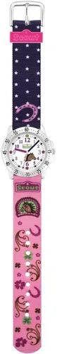 Scout Mädchenuhr mit Pferde Motiv - Armbanduhr für Damen, mit süßem Pferde Motiv, ideal für junge Pferdefans und als modisches Accessoire.