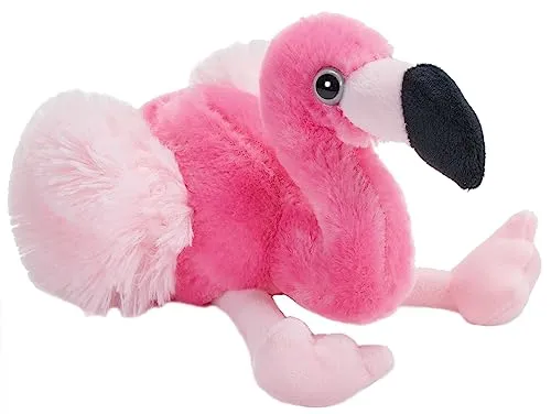 Wild Republic 15042 Hug'ems Plüschtier, Kuscheltier, Flamingo 18cm, Pink