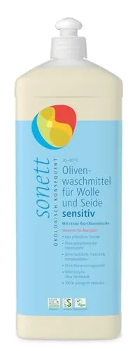 Sonett Olivenwaschmittel sensitiv für Wolle und Seide, 1 Liter
