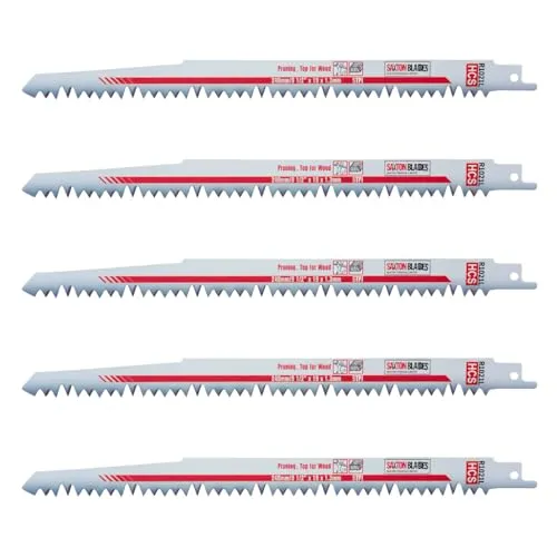 Saxton Säbelsägeblätter R1021L für Bosch, Dewalt, Makita, 240 mm, 5 Stück