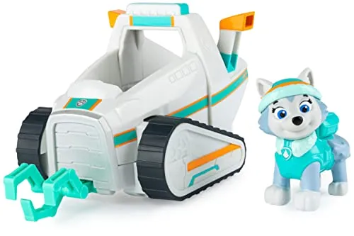 PAW PATROL, Schneeraupe-Fahrzeug mit Everest-Figur (Basic Vehicle/Basis Fahrzeug), Spielzeugauto, ab 3 Jahren