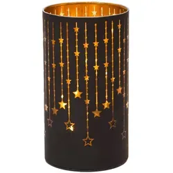 Glaslaterne Laterne Weihnachtsdekoration Adventsdekoration Deko LED 9x16 cm