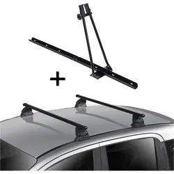 Fahrradträger Set ORION + Dachträger VDP EVO für BMW Serie 1 (F20) - Praktisches Set aus Fahrradträger und Dachträger für BMW Serie 1 (F20) 3-5 Türer (2011-2019). Robuste Stahlkonstruktion, einfache Montage und vielseitige Nutzung für alle Fahrradtypen.