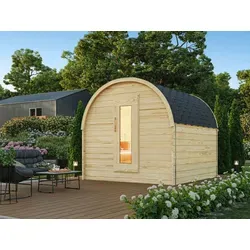 Fjordholz Pod Sauna Luxe 240 cm – Exklusive Fass-Sauna