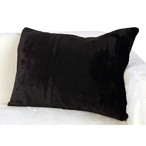 Bestlivings Kissenhülle Kuschel Celina, in der Größe 40 x 60cm - Schwarz - Kissenbezug mit Reißverschluss