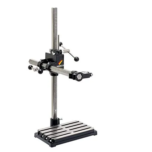 WABECO Bohrständer Fräsständer BF1243 - Präzise Bearbeitung mit 2 Zustellachsen - Bohrständer für Metall-, NE-, Holz- und Kunststoffbearbeitung. Mit einzigartigen 2 Zustellachsen für exakte Bohr- und Fräsarbeiten. Robuste Stahlkonstruktion, 750 mm Höhe, 500 mm Ausleger - Made in Germany.