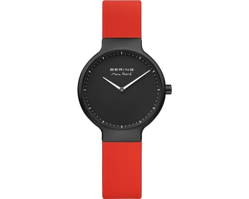 BERING Uhr Max René 15531-523 - Silikonband rot, ultra slim Design - Damenuhr mit wechselbarem Silikonarmband in rot. Das ultra slim Edelstahlgehäuse (Ø31mm) und kratzfestes Saphirglas garantieren Stil und Langlebigkeit.
