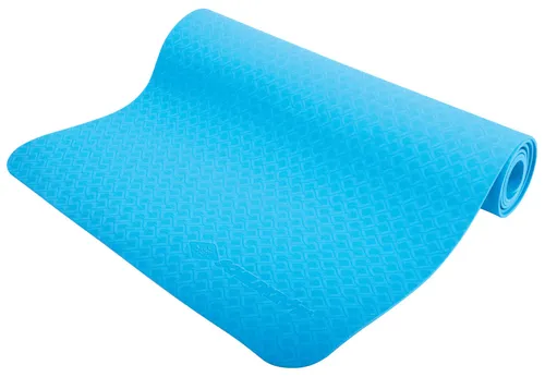 Schildkröt Yoga Mat - Blaue 4mm Fitness Matte - Sportmatte für Yoga und Pilates, rutschfest mit erhöhter Struktur für optimalen Halt und Komfort während des Trainings.