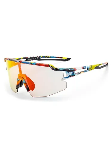 Rockbros Photochromic Cycling Glasses - UV Protection & Corrective Insert - Sportbrillen mit photochromatischen Gläsern, die sich automatisch an Lichtverhältnisse anpassen und UV-Schutz bieten, ideal für Radfahrer.
