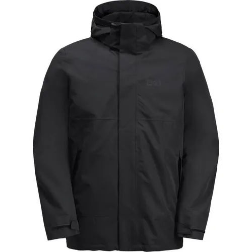 Jack Wolfskin Herren LUNTAL 3IN1 JKT M - Wetterfeste 3in1-Jacke - Funktionsjacke mit wasserdichter, winddichter und atmungsaktiver Außenschicht sowie elastischer Fleece-Innenjacke für optimalen Komfort bei jedem Wetter.