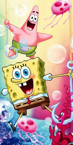 Tinisu Handtuch Spongebob Patrick Handtuch Baumwolle Strand Badetuch 70x140cm