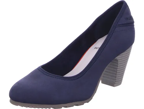 s.Oliver 100% vegane High-Heel-Pumps in Blau (41 EU) - Elegante High-Heel-Pumps mit 7 cm Absatzhöhe, aus pflegeleichtem Kunstleder gefertigt. Ideal für stilvolle Anlässe und mit weichem Gehkomfort für ein angenehmes Tragegefühl.