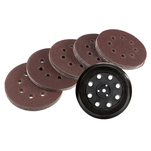 peveha24 Schleifteller Schleifscheiben Sortiment 125mm 50 Blatt + Klett Schleifpapierteller, ø 125 mm